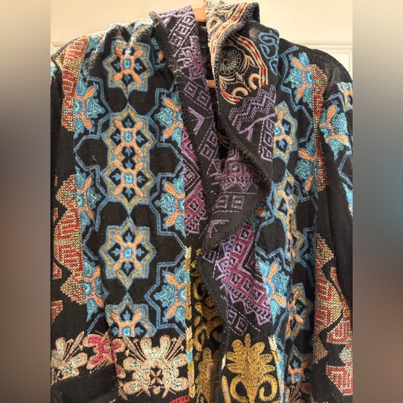 Johnny Was Biya Black Multicolor Embroidered Jacket-Limited Edition - Picture 3 of 12